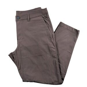 Lululemon Men Commission Pant Slim 34 Brown espresso Chino Trousers dress slacks